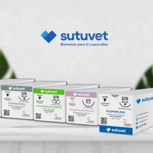 Sutura quirúrgica absorbible multifilamento acido poliglicolico 4/0